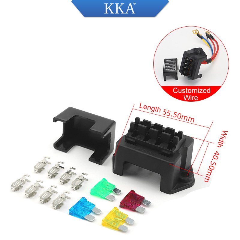 KKA-FB-4F Automotive Fuse Box BX2041, Car Fuse Box, Auto Control Box Including 4 Fuses