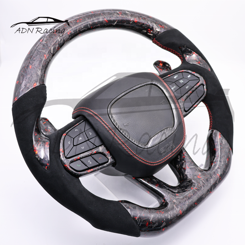 2015-2022 For DODGE Charger Challenger SRT Hellcat Forged Carbon Fiber Steering Wheel