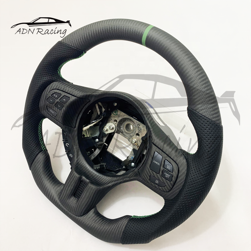 EVO X Flat Bottom Matte Carbon Fiber Steering Wheel For Mitsubishi Lancer 2008-2015