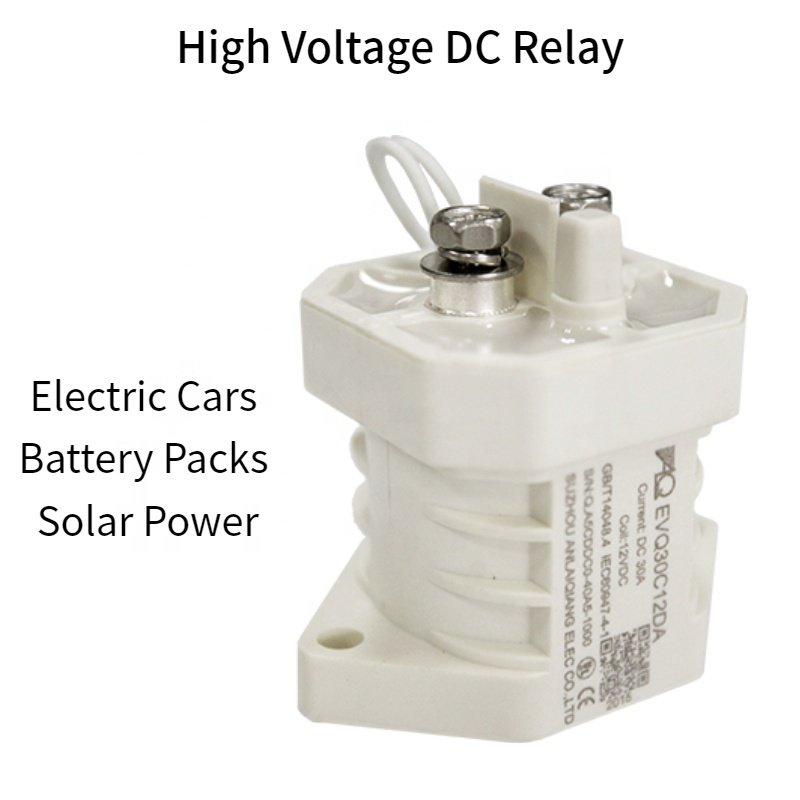 High Voltage DC Contactor 12V~1000V 50Amps DC Relay for Electric Vehicles Electric Forklifts LiFePO4 Battery Pack