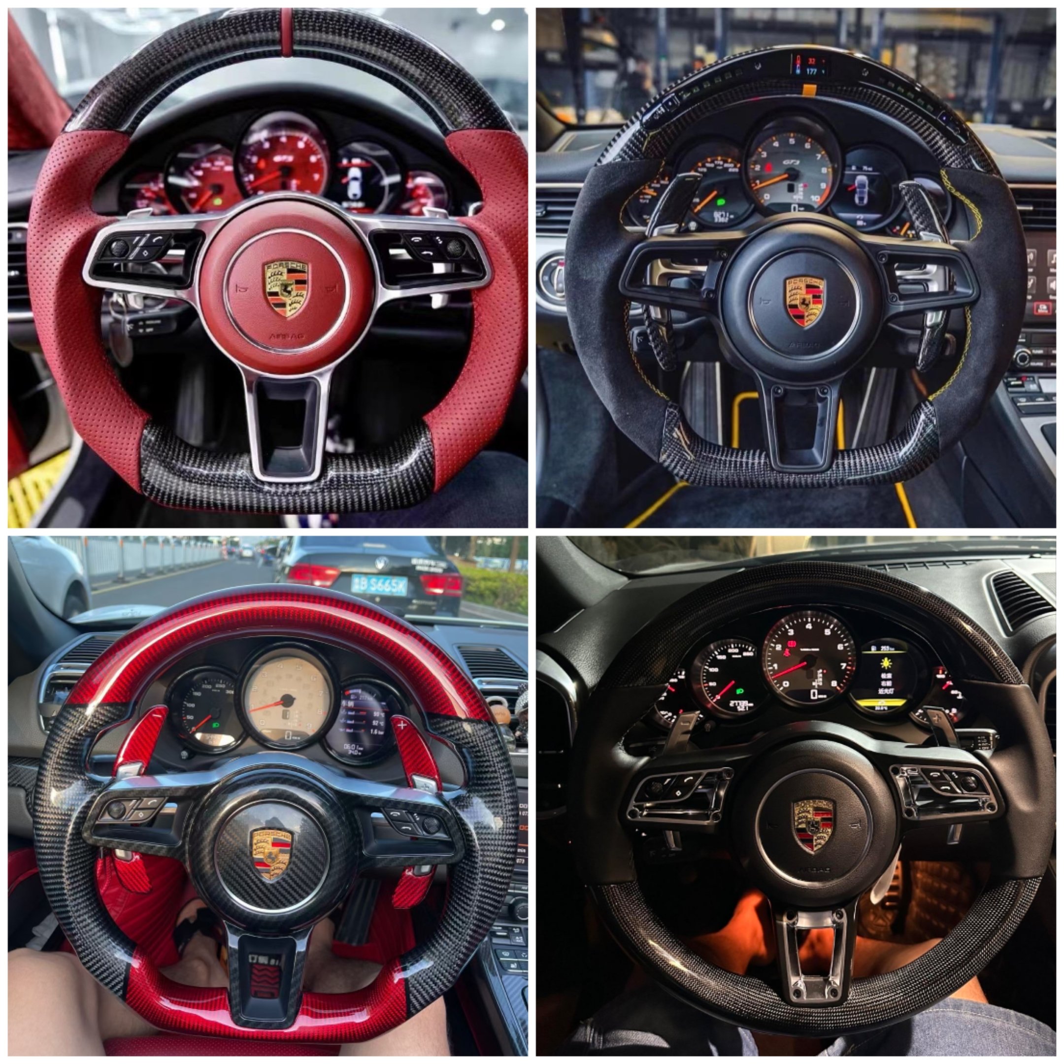 Panamera Macan 911 Carbon Fiber Steering Wheel Custom Car Accessory