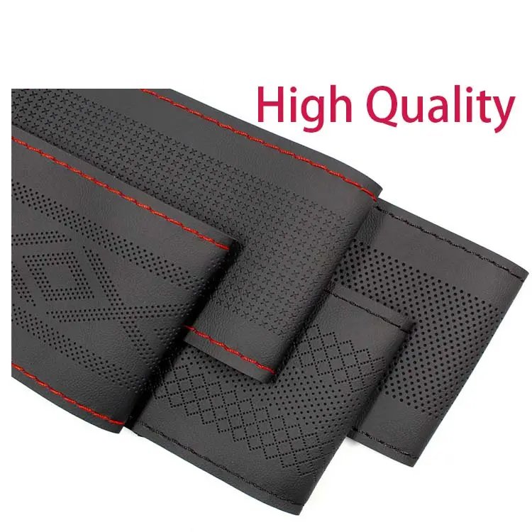 steering wheel cover new pu four seasons universal hand-sewn DIY car steering wheel cover
