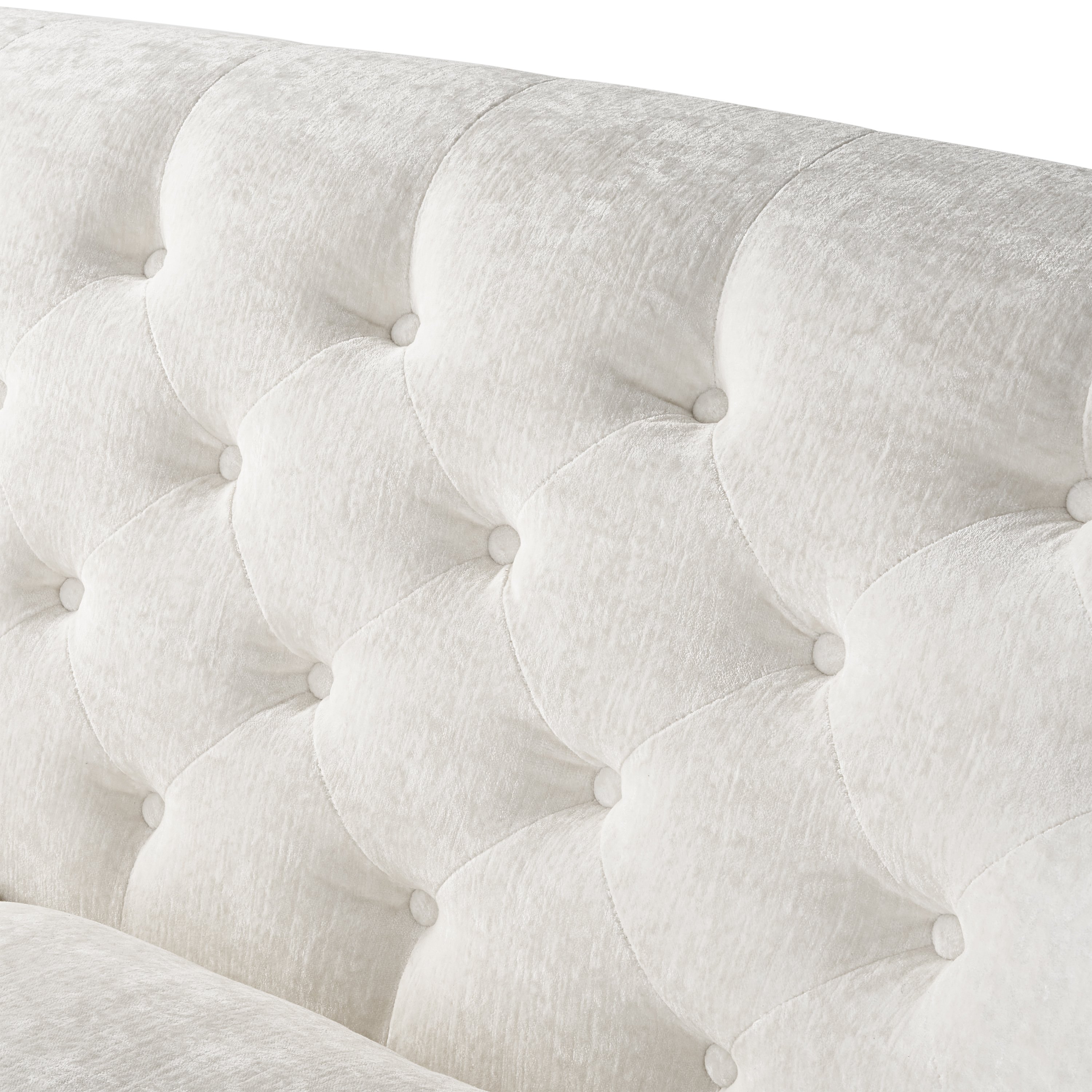 Loveseat Sofa, Button Tufted Velvet Couch with 2 Pillows, Mid Century Modern Couch with Armrest
