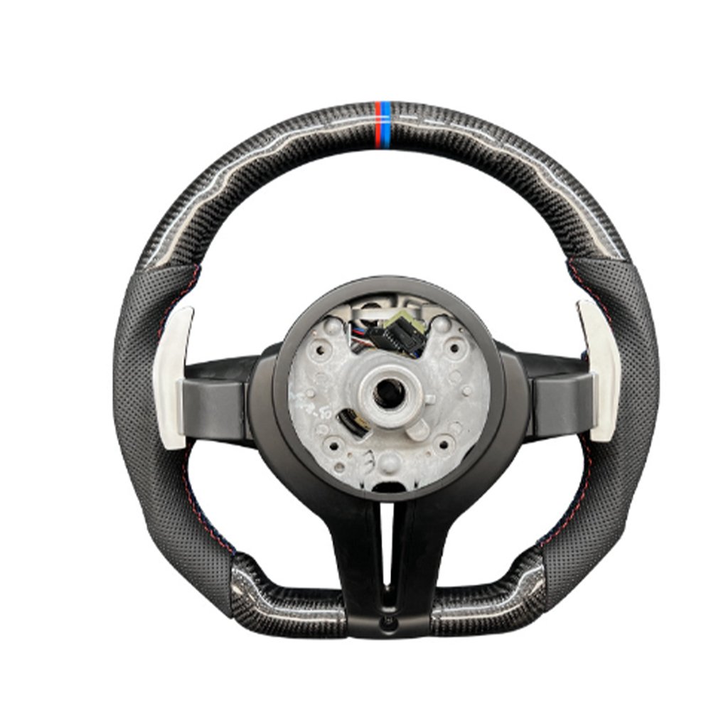 Carbon Fiber Leather Steering Wheel Old To New E90 3 Series E92 M3 For BMW