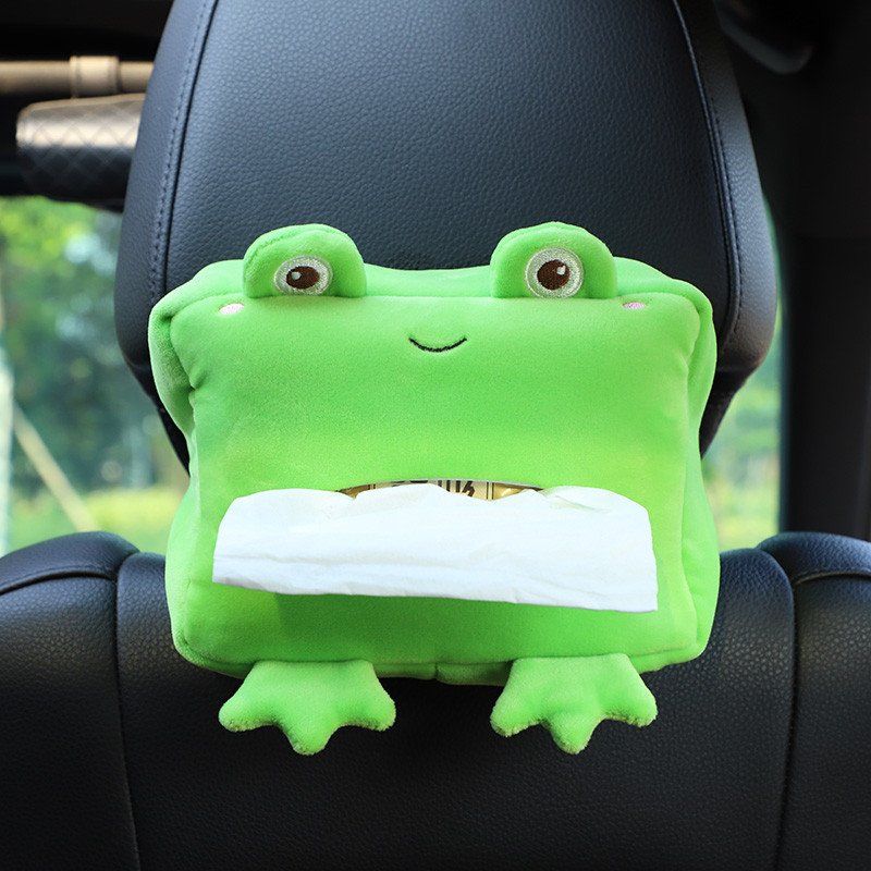 Car Tissue Box Car Cartoon Decorative Tissue Box Creative Cute Car Seat Back Hanging Armrest Box