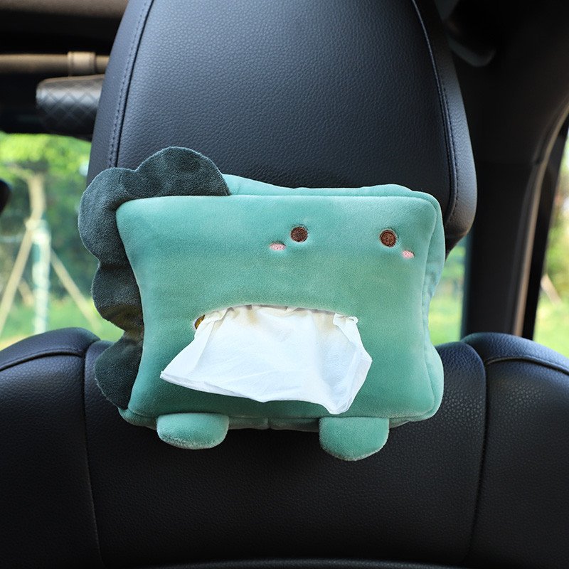 Car Tissue Box Car Cartoon Decorative Tissue Box Creative Cute Car Seat Back Hanging Armrest Box