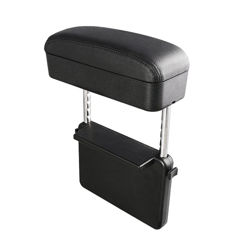 Multifunctional Car Seat Side Armrest Gap Filler Organizer PU Leather Adjustable Universal Centre Console Storage Box Arm Rest