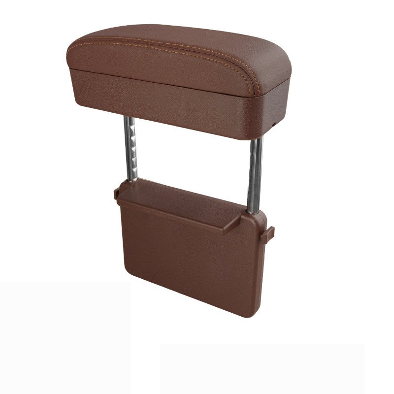 Multifunctional Car Seat Side Armrest Gap Filler Organizer PU Leather Adjustable Universal Centre Console Storage Box Arm Rest