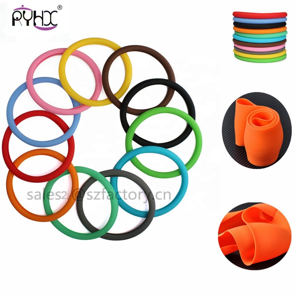 Car Accessories Interior Decorative Rubber silicone Custom Grip Steering Wheel Cover