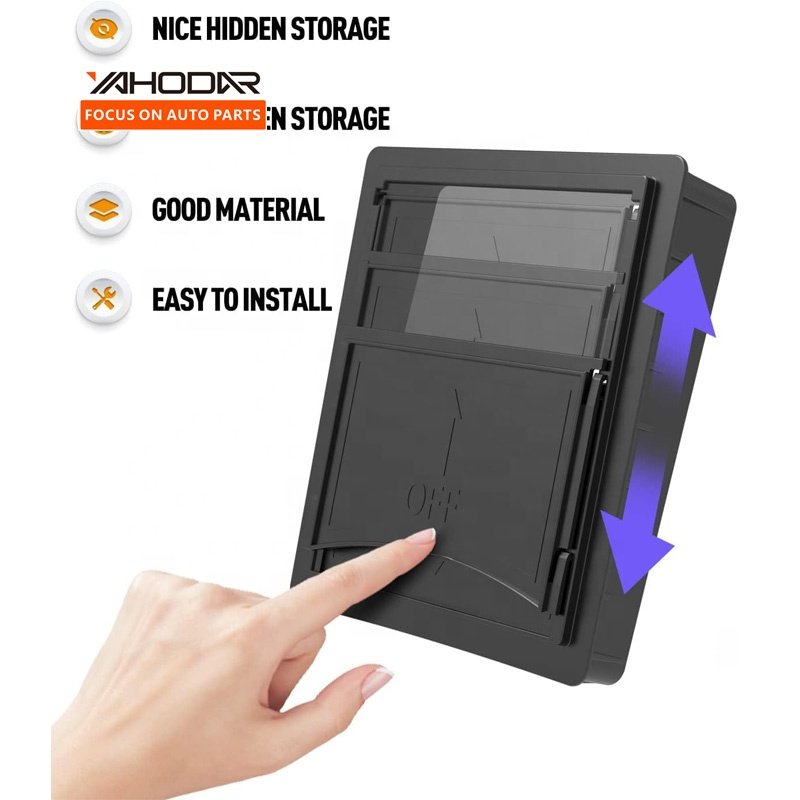 Yahodar Center Console One-Touch Armrest Central Hidden Storage Box for Tesla Model 3 Y Auto Accessories