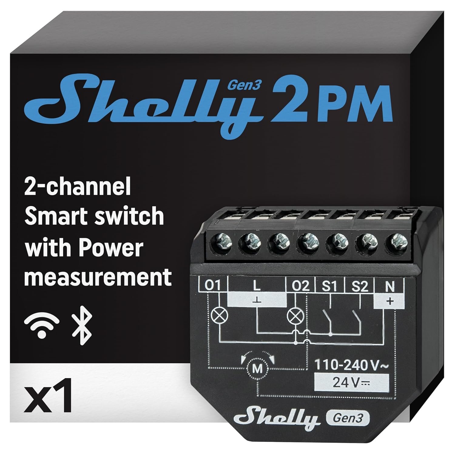 Shelly 2PM Gen3 Smart Module Relay Smart Home Lights Switch Smart Life App Mini Smart Switches for Smart Home Appliances WiFi