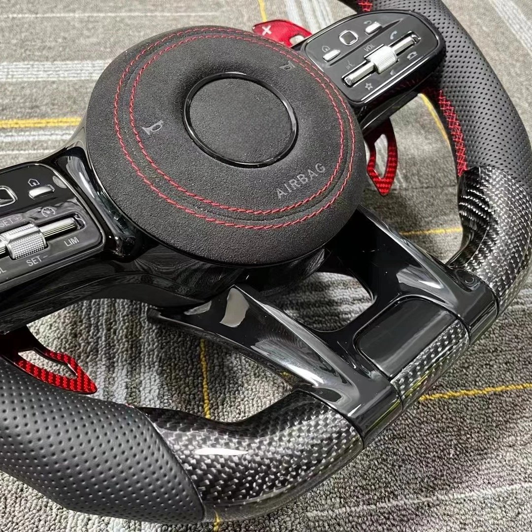 Car Steering Wheel New Upgrade For Mercedes Benz E Coupe G Class AMG c43 a45 E63 S450 S500 E300 Carbon Fiber Steering Wheel