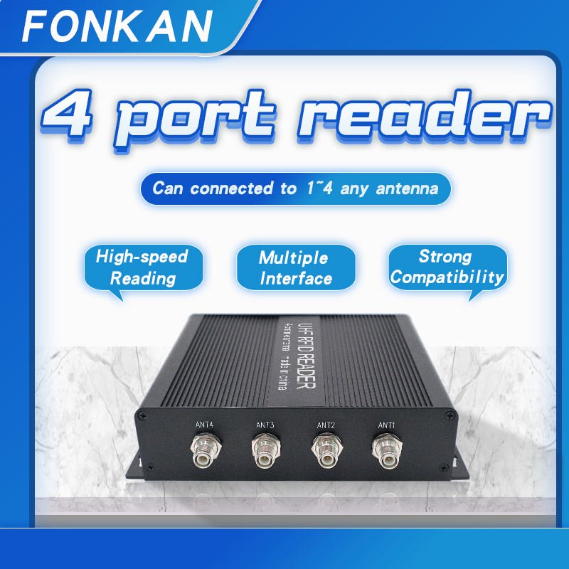 EPC ISO18000-6C Impinj E710 4Port Access Control Card Reader UHF RFID 15m Long Range Reader