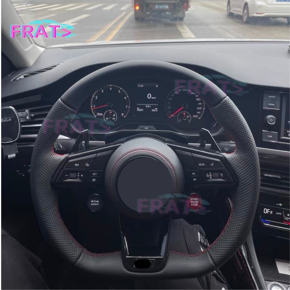 fit for VW Volkswagen Polo GTI R MK7 Golf 7 GOLF 6 R Golf R GTS GTD 7 carbon fiber AIcantara Leather car steering wheel