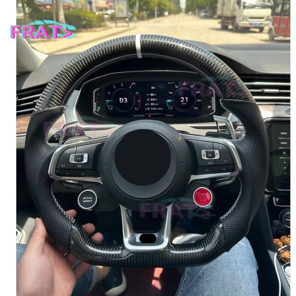 fit for VW Volkswagen Polo GTI R MK7 Golf 7 GOLF 6 R Golf R GTS GTD 7 carbon fiber AIcantara Leather car steering wheel