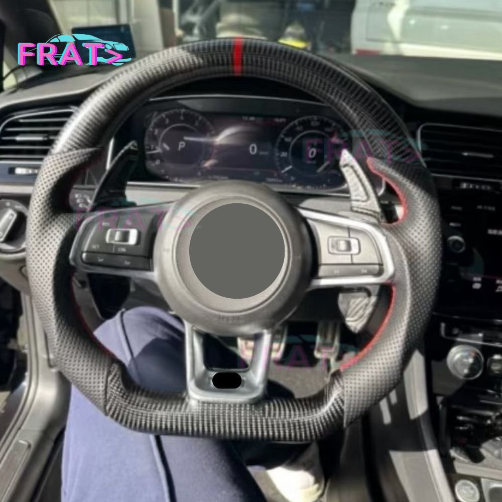 fit for VW Volkswagen Polo GTI R MK7 Golf 7 GOLF 6 R Golf R GTS GTD 7 carbon fiber AIcantara Leather car steering wheel