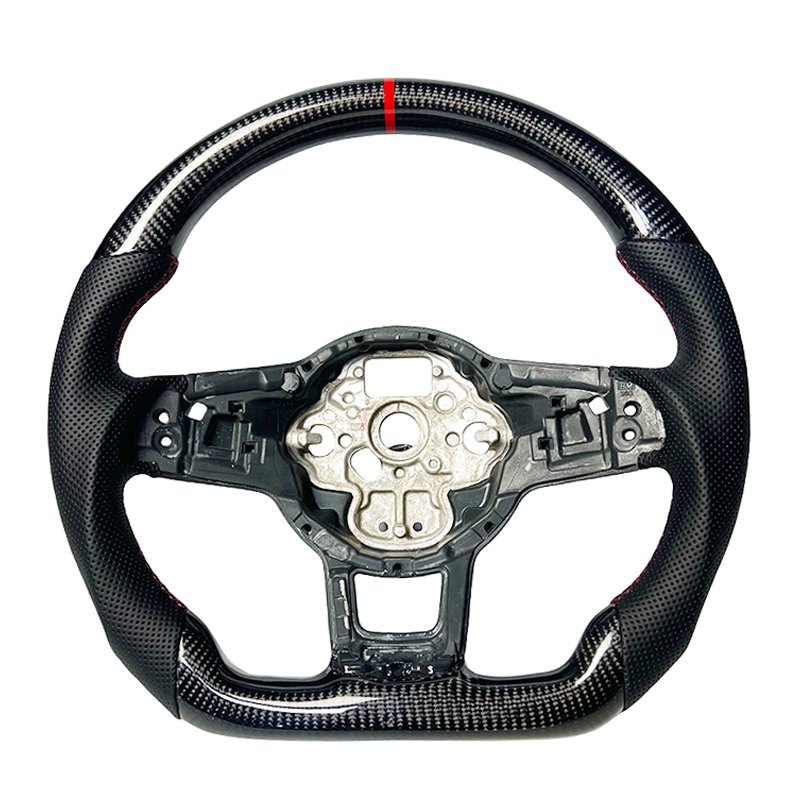 Sports style car steering wheel For Volkswagen Golf 7.5 GTI MK7 Polo GTS GTD GTE R Passat CC R-Line Carbon Fiber Steering Wheel