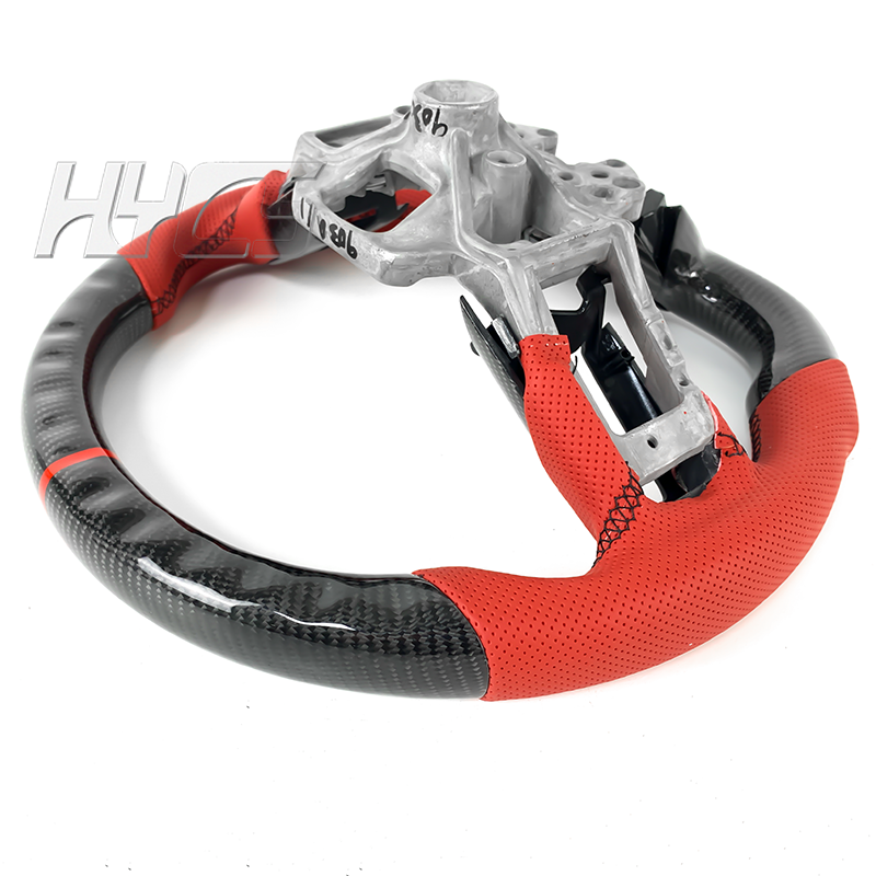 Car Interior Accessories Carbon Fiber Steering Wheel For Ford Mustang 2015 To 2023