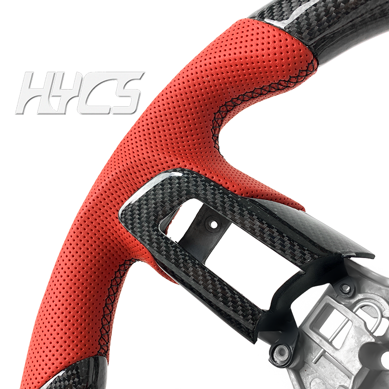 Car Interior Accessories Carbon Fiber Steering Wheel For Ford Mustang 2015 To 2023