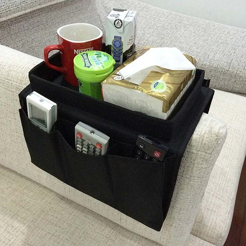 Creative Household Cabinet Phone Remote Control Magazine Collapsible Storage Pouch Boxs Sofa Bedside Hanging Storage Bags