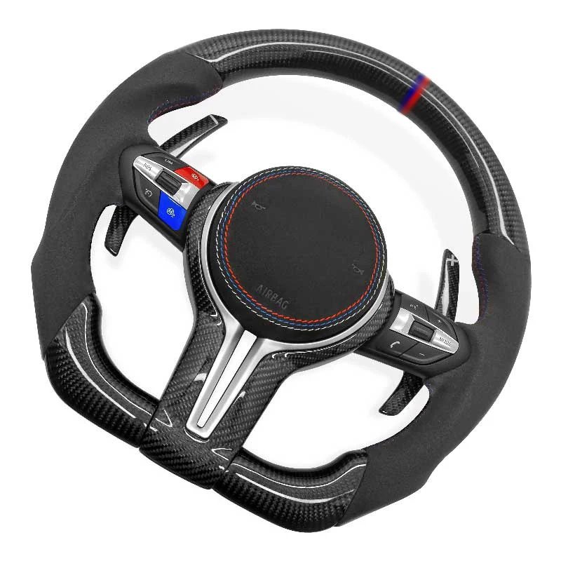 Car Steering Wheel fit for bmw lenkrad F10 F15 F20 F30 F31 F32 F33 F36 F10 M2 M3 M4 M5 M6 Real Carbon Fiber steering wheels