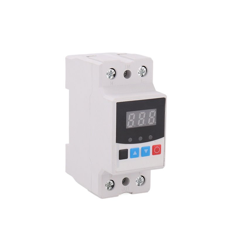 Single Phase 40A 63ADin Rail Adjustable Auto Over and Under Voltage Protector Relay