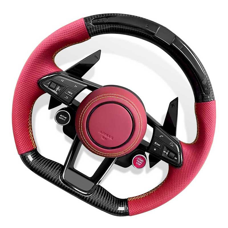 Car Modified Custom Style R8 LED Steering Wheel Assembly 2 Keys for Audi R8 A4 A5 A6 A7 Q3 Q5 S3 S4 S5 S6 S7