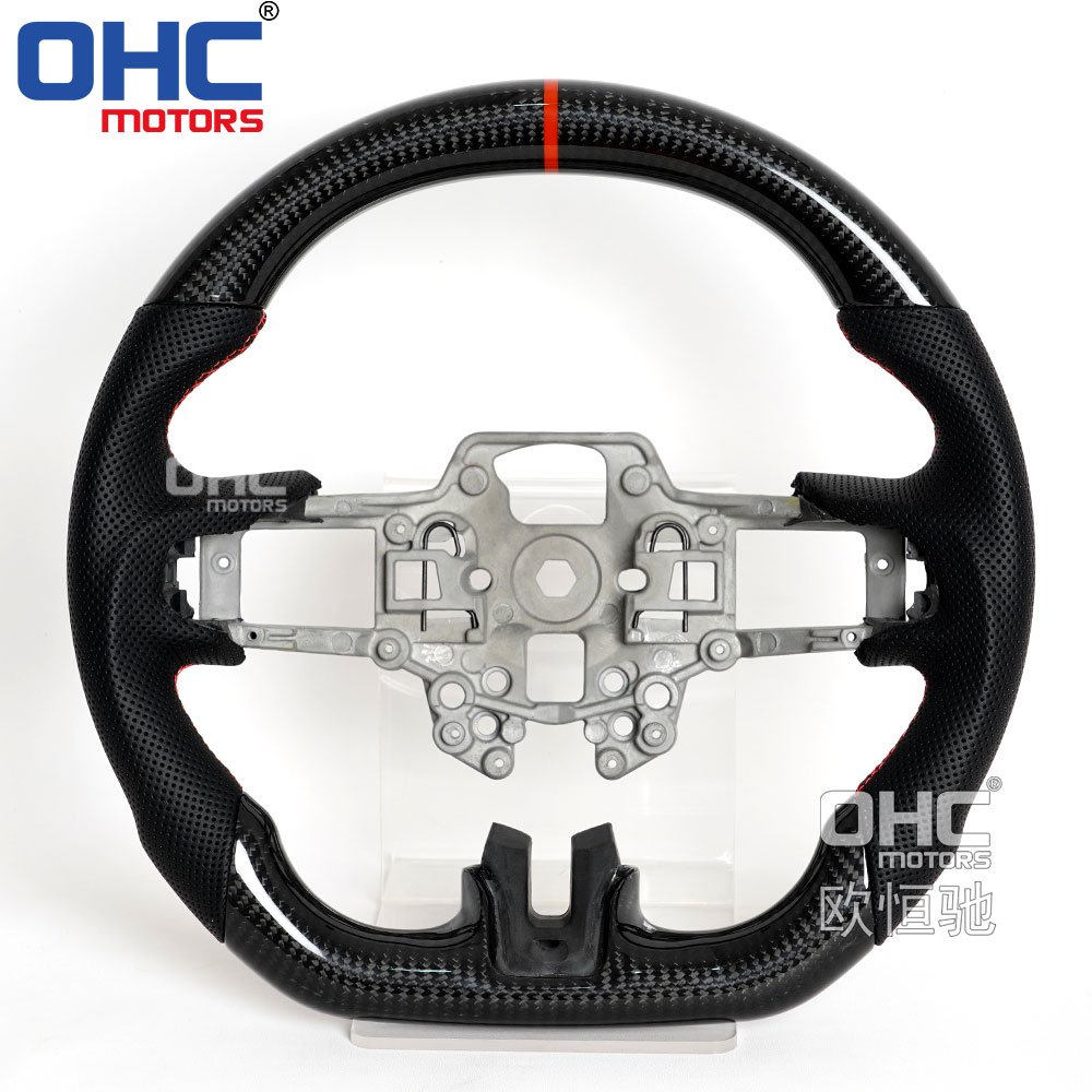 Real Carbon Fiber Steering Wheel Compatible with ford 2018 2019 2020 2021 2022 2023 mustang gt ohc motors steering wheel
