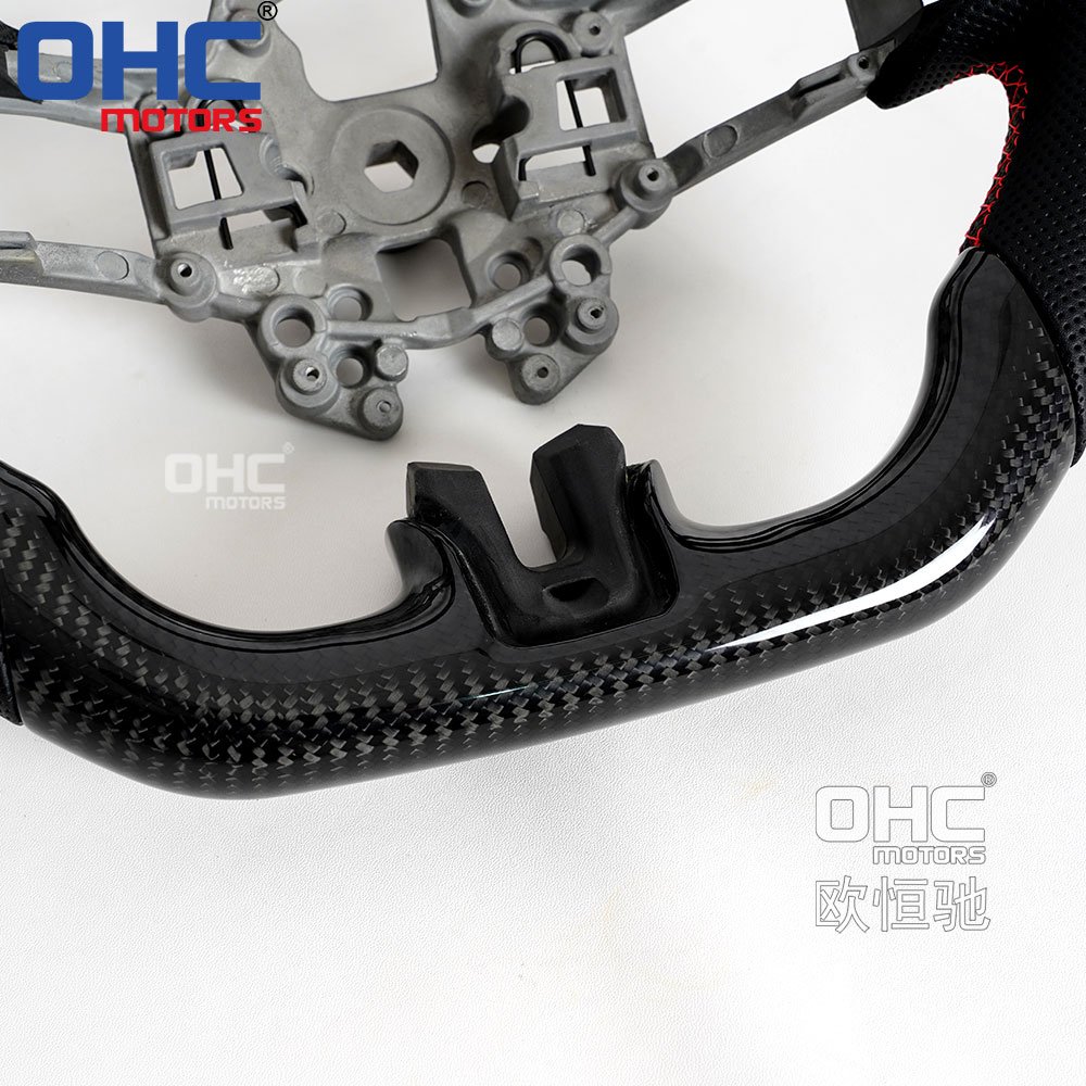 Real Carbon Fiber Steering Wheel Compatible with ford 2018 2019 2020 2021 2022 2023 mustang gt ohc motors steering wheel