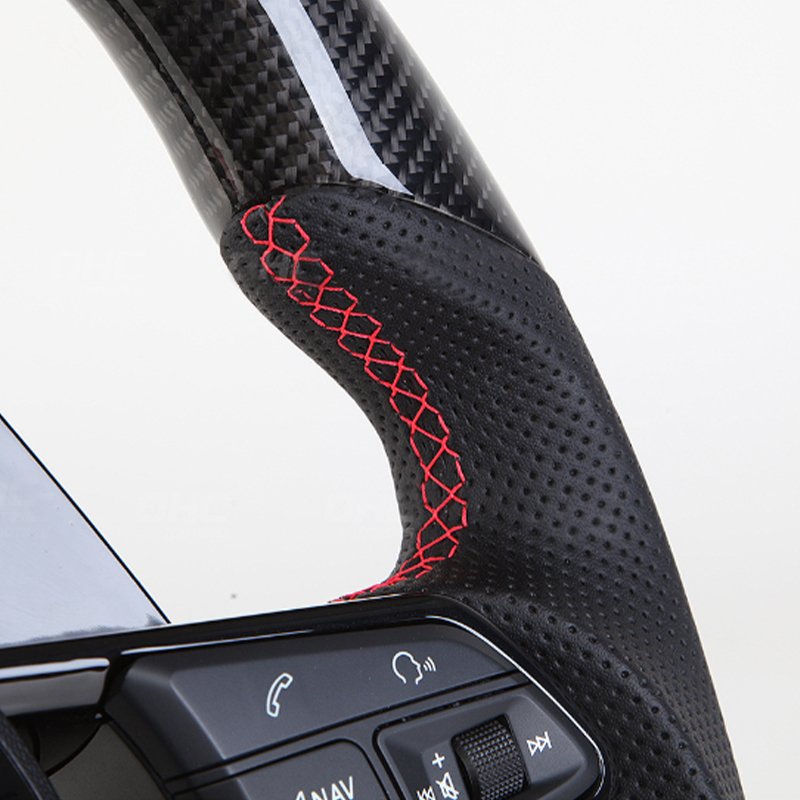 Refit R8 New Carbon Fiber leather car Steering Wheel with Extended shift paddles Fit for Audi A6 S3 RS3 RS4 RS5 TT