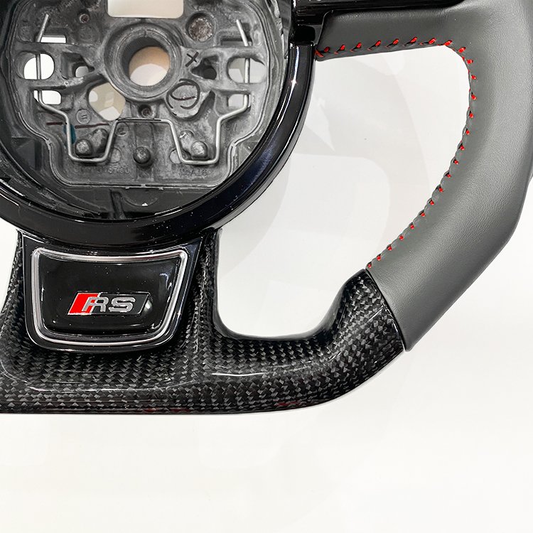 New Carbon Fiber & NAPA Leather Steering Wheel Stylish Design Compatible Audi B8 B8.5 S4 S5 RS5 S6 S7 RS7 A4 A3 A6 A5 Models
