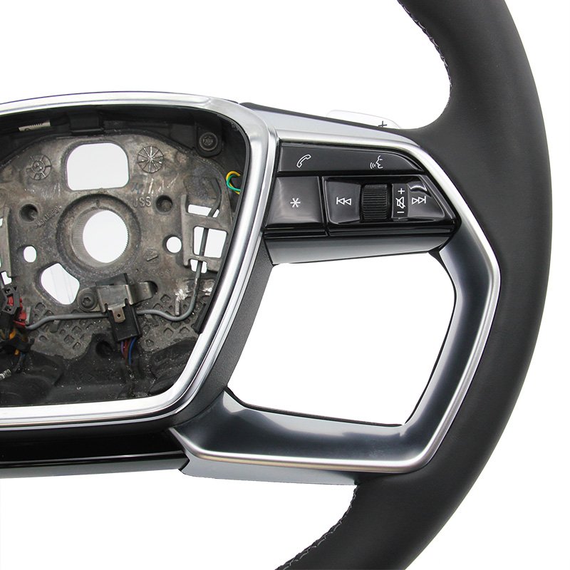 For Audi A6 2004-2013 silver carbon fiber leather steering wheel ZC-A8-P1