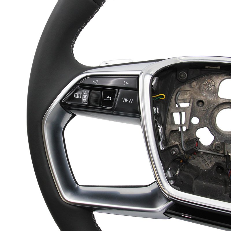 For Audi A6 2004-2013 silver carbon fiber leather steering wheel ZC-A8-P1