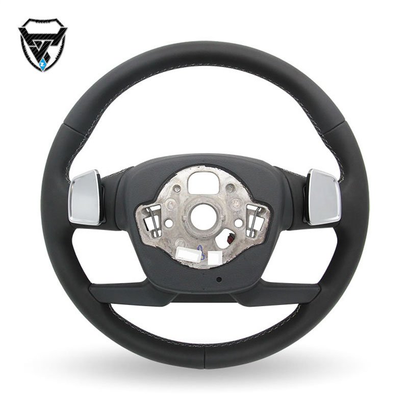 For Audi A6 2004-2013 silver carbon fiber leather steering wheel ZC-A8-P1