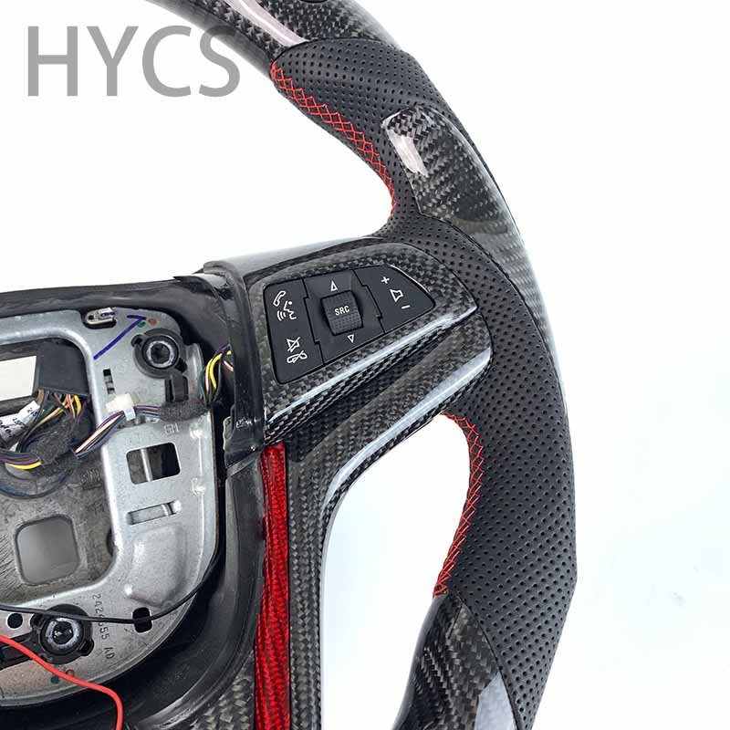Customized Car LED Carbon Fiber Sports Steering Wheel for Chevrolet Malibu Tracker Cruze Camaro