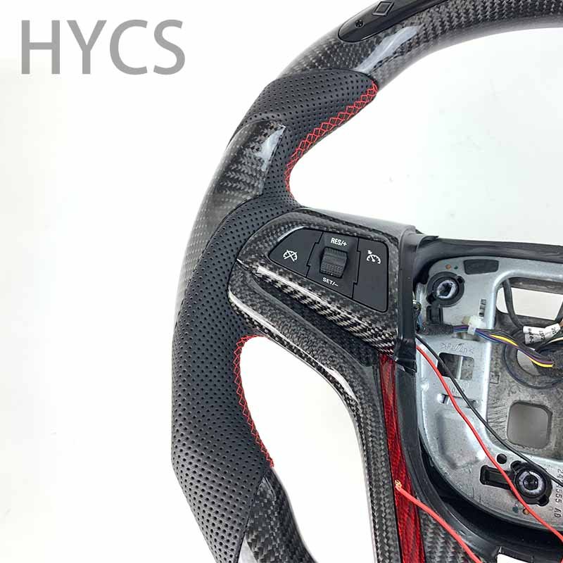 Customized Car LED Carbon Fiber Sports Steering Wheel for Chevrolet Malibu Tracker Cruze Camaro