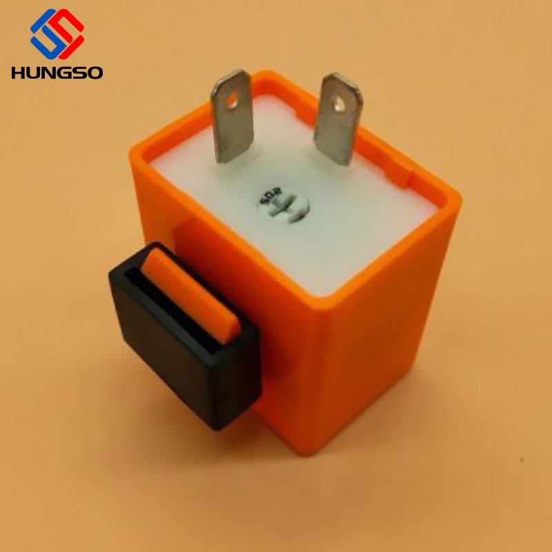 Black Orange 21Wx2+3.4W Turn signal Flasher Relay DC12V 2 Pin Motorcycle Can FM Adjustable LED Auto Flasher Relay