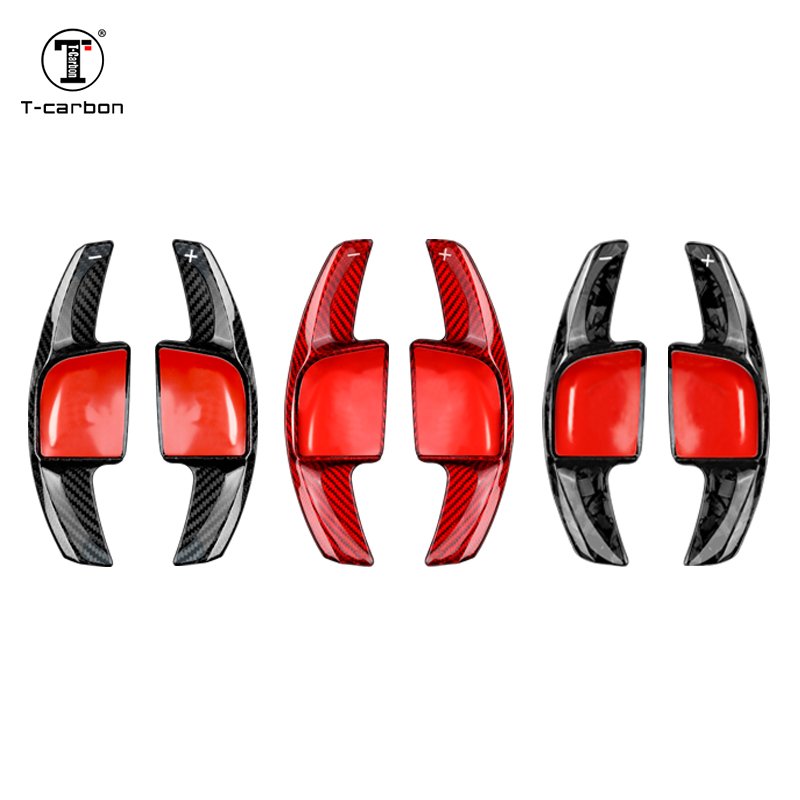 T-carbon Car Steering Wheel Shifting Paddles Carbon Fiber Paddle Shifter Fit For Mercedes 2022 CLS S 400L Car Accessories