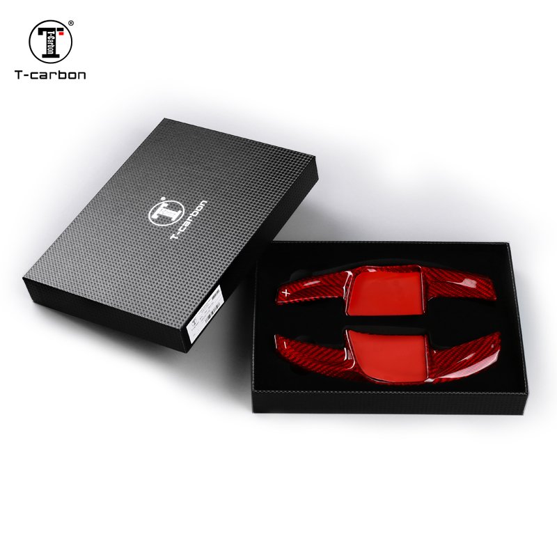 T-carbon Car Steering Wheel Shifting Paddles Carbon Fiber Paddle Shifter Fit For Mercedes 2022 CLS S 400L Car Accessories