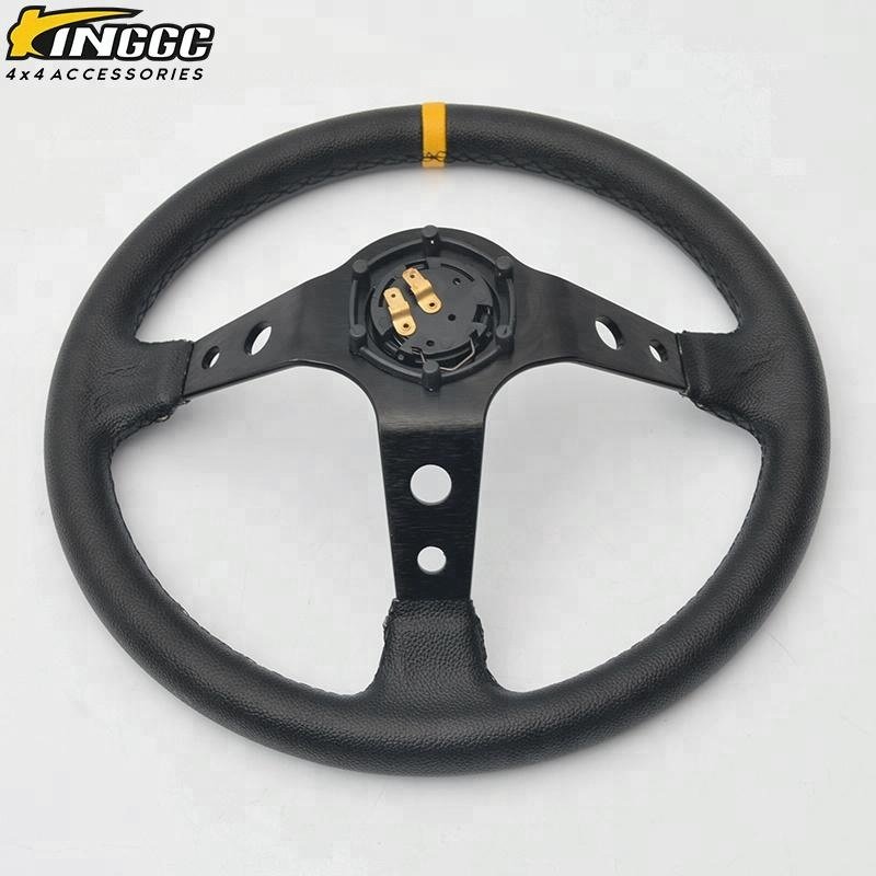 Universal 350mm PVC Tuning Sport Car Steering Wheel For Cars