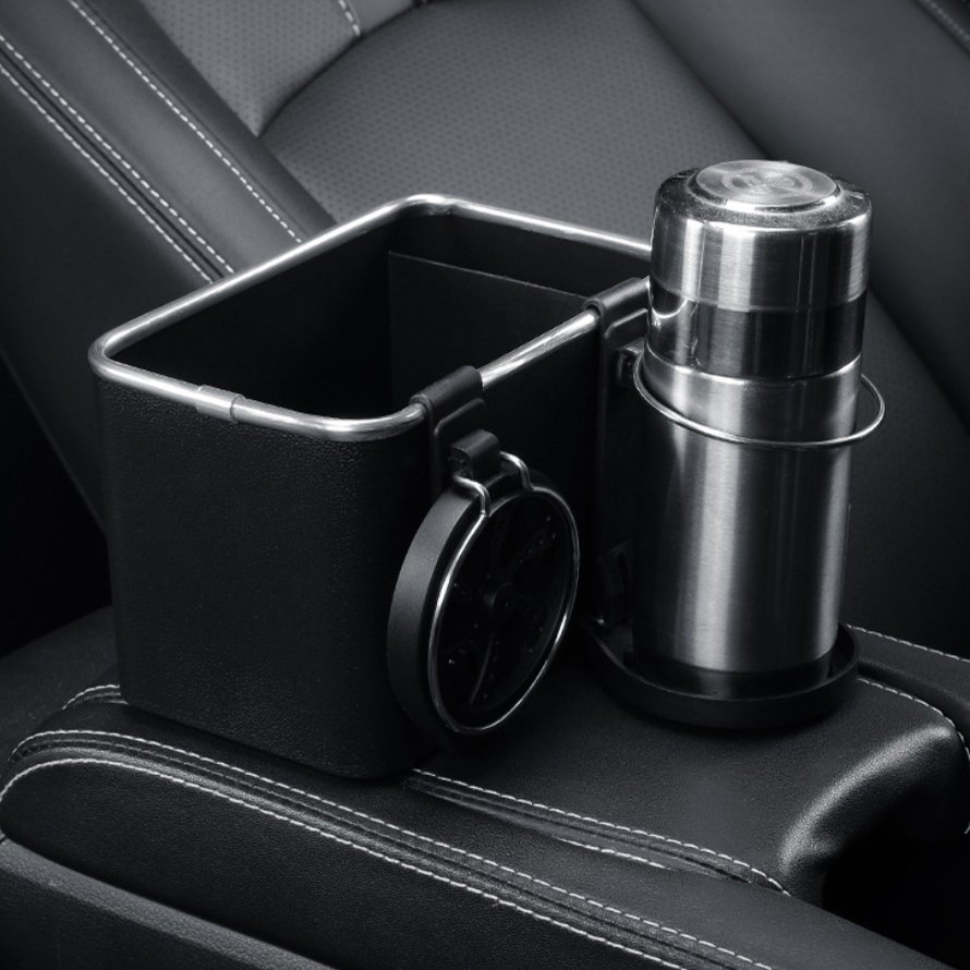 Car Tissue Multifunctional 2 in 1 Paper Storage Box Car Inner Water Cup Holder Creative Armrest Box ABS Storage Boxes