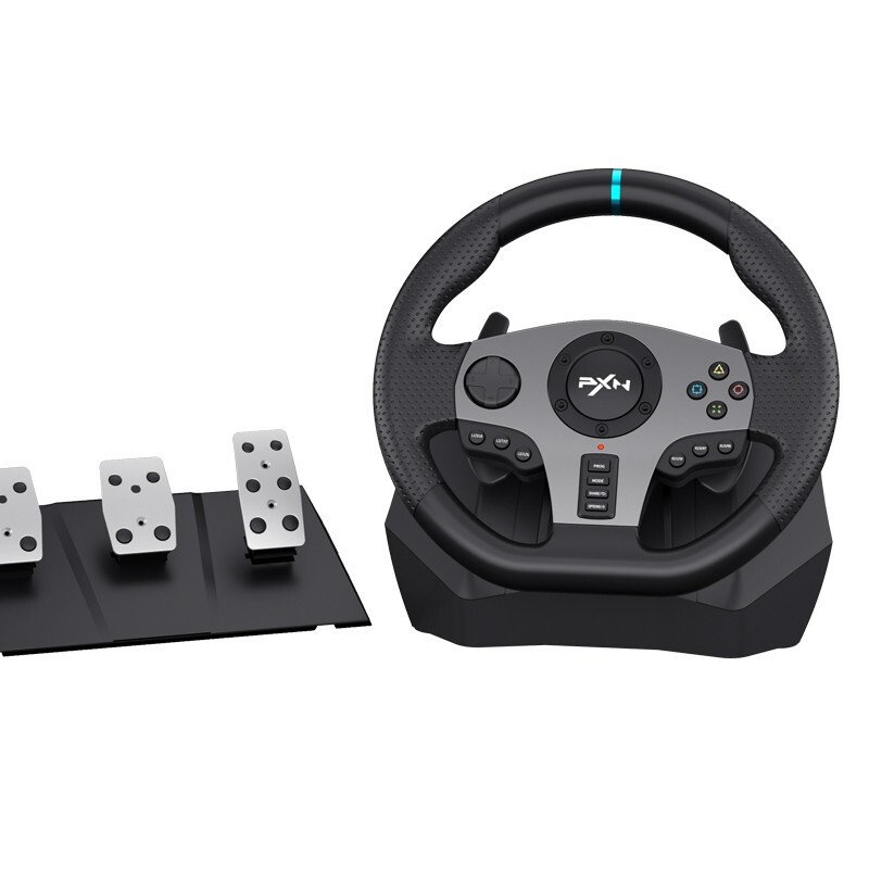 SUNDI Wholesale 900 Degree PC Gaming Racing Steering Wheel With Pedal And Gear Stick