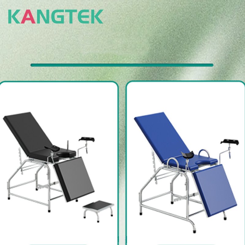 Equipped With Stainless Steel Leg Rests and Armrests Gynecological Examination Bed