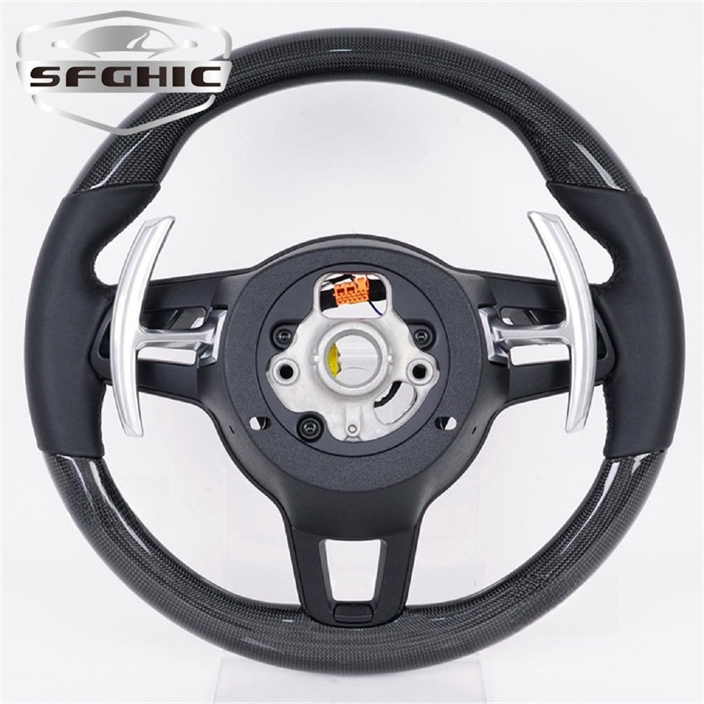 Customized Carbon Fiber Leather Car Steering Wheel For Porsche Panamera Macan Cayenne 918 911 718 970 971 958 Car Accessories