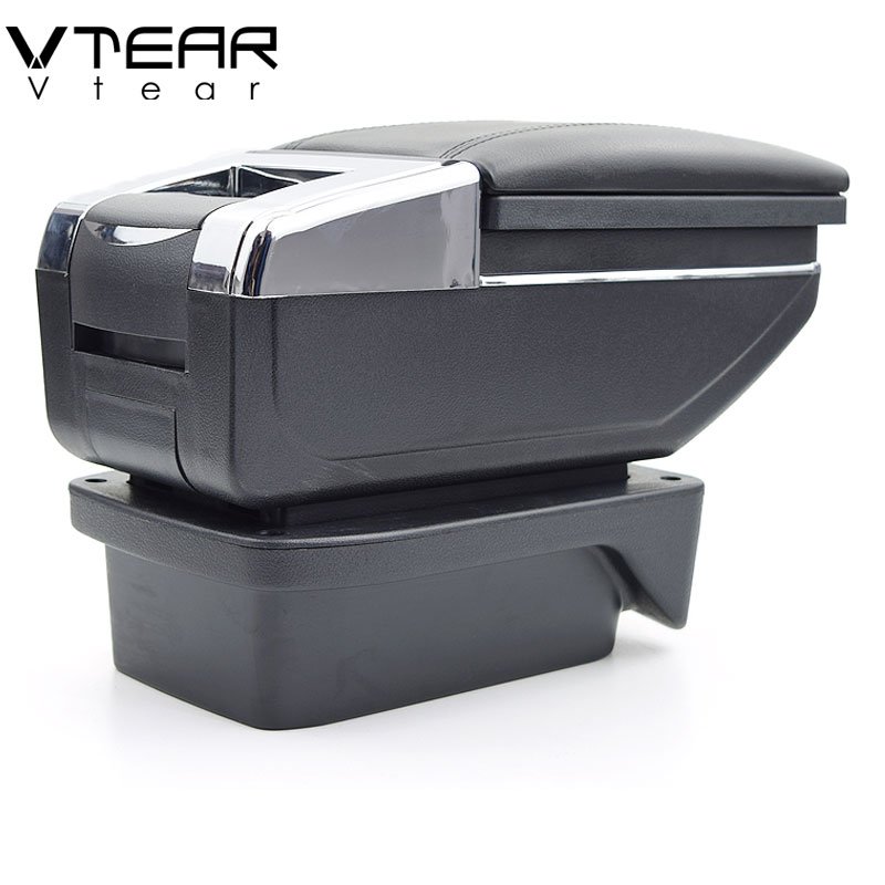 Vtear Armrest Interior Center Console Storage Box Arm Rest Car-Styling Decoration Accessories Parts Organizer for toyota Verso
