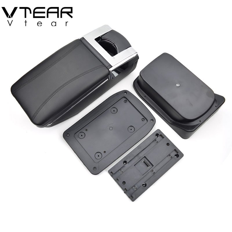 Vtear Armrest Interior Center Console Storage Box Arm Rest Car-Styling Decoration Accessories Parts Organizer for toyota Verso