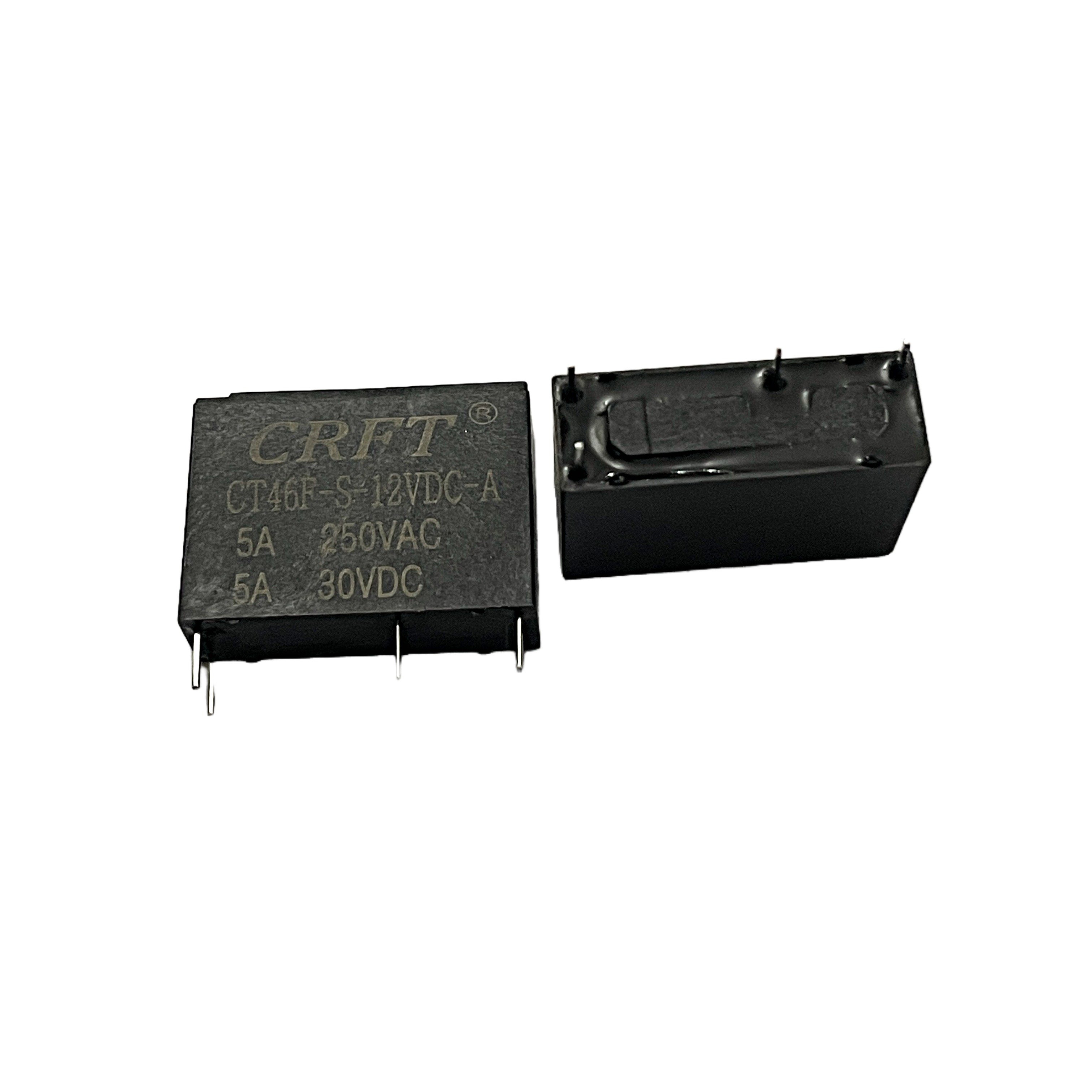 Power Relay DC12V 4 Pin CT46F 5A/10A 250VAC PCB Relay for Automatic Control General Purpose Rele