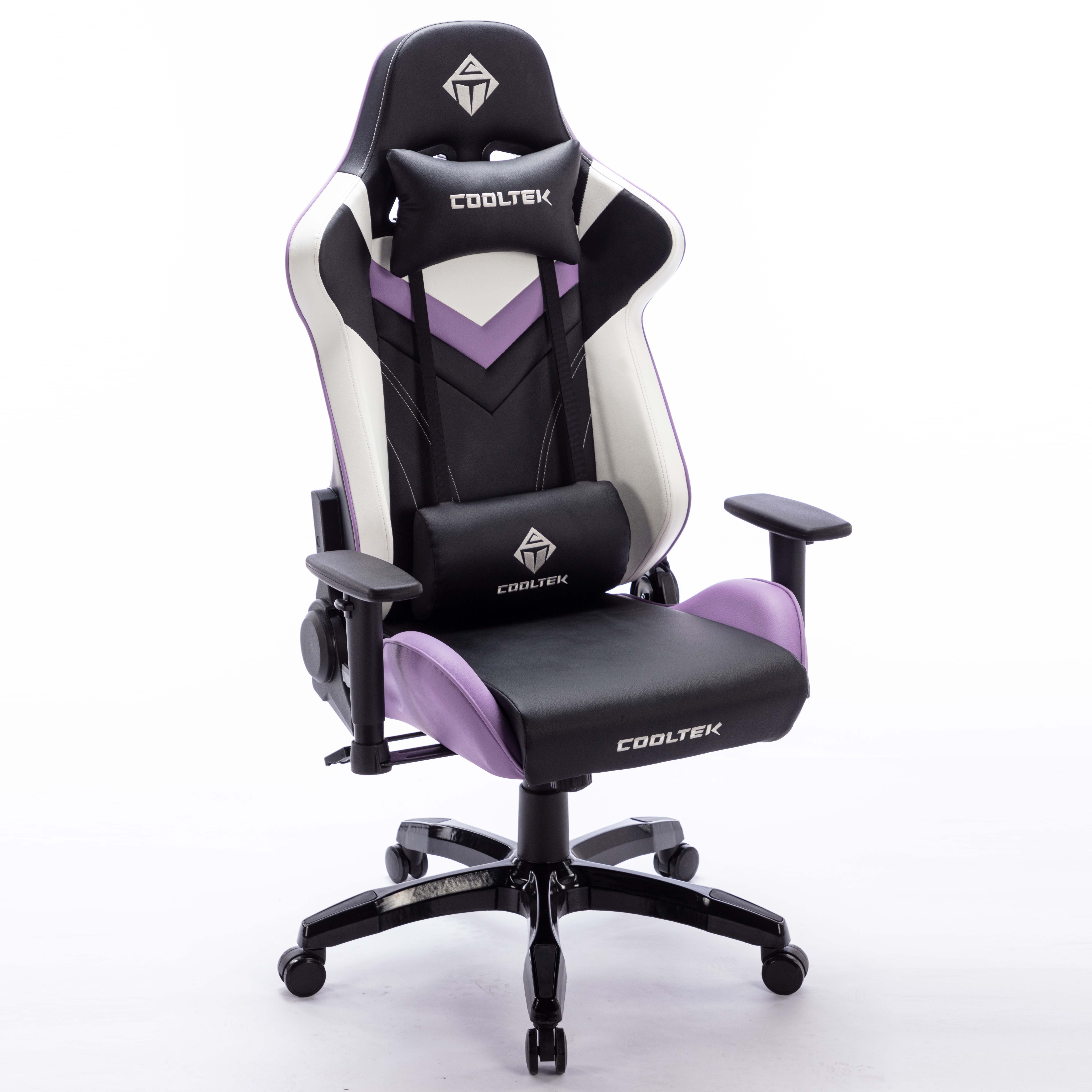 Modern Girls High Back Memory Foam Chair Height Adjustable Racing PU Leather Gaming Chair