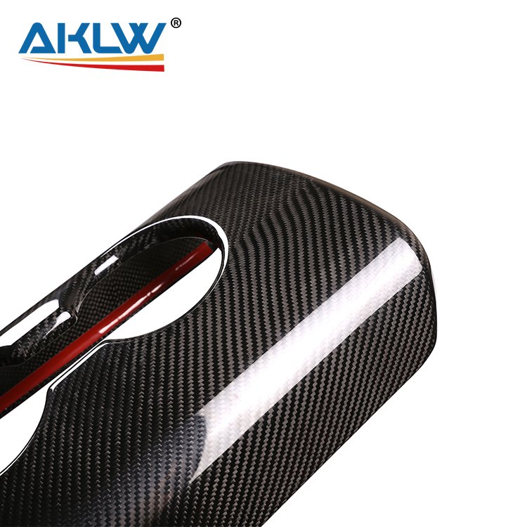 For Toyota Supra GR Real Carbon Fiber Interior Accessories Center Console Armrest Box Panel Water Cup Holder Decoration Cover
