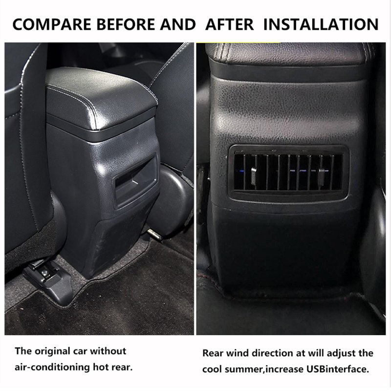 For Toyota Corolla Mirai Auris matrix Starlet Aqua Rear air Conditioning Vents Rear Armrest air Conditioning Vent Upgrade